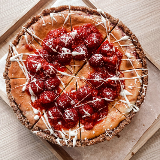 Raspberry white chocolate Cheesecake